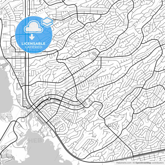 Layered PDF map of Lake Havasu City, Arizona, United States