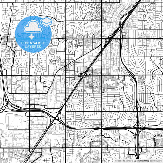 Layered PDF map of Lenexa, Kansas, United States