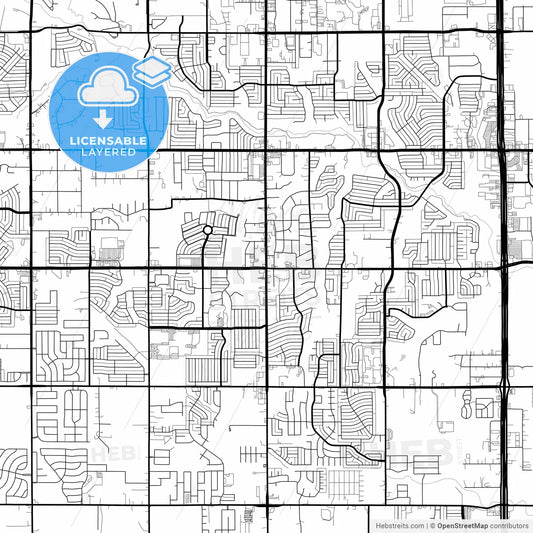 Layered PDF map of DeSoto, Texas, United States