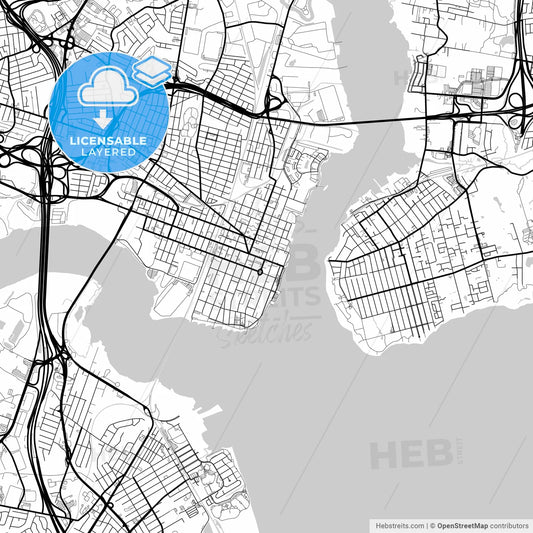 Layered PDF map of Perth Amboy, New Jersey, United States