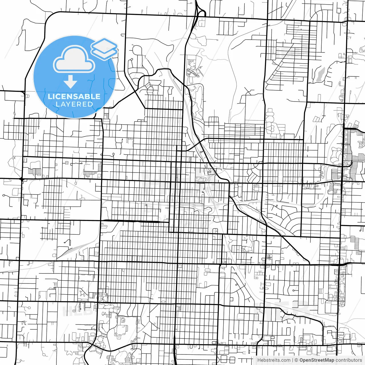 Layered PDF map of Joplin, Missouri, United States