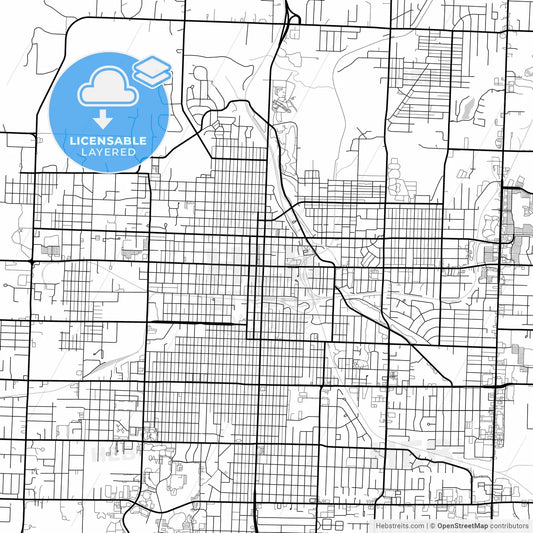 Layered PDF map of Joplin, Missouri, United States