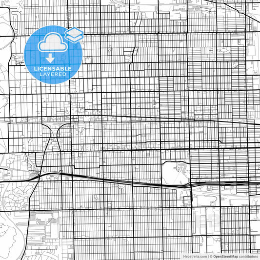 Layered PDF map of Oak Park, Illinois, United States