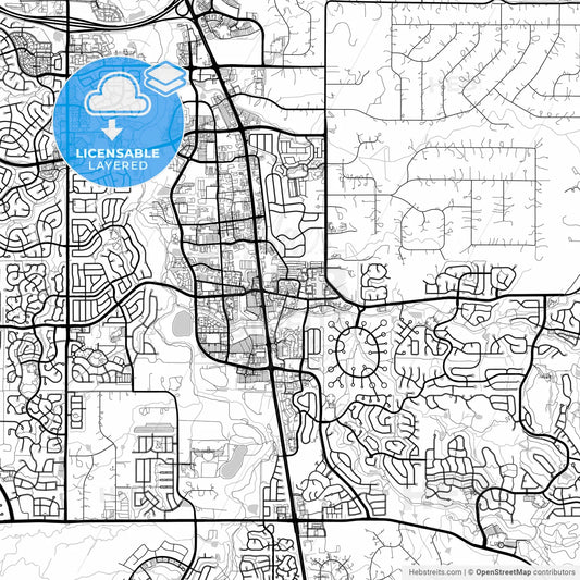 Layered PDF map of Parker, Colorado, United States
