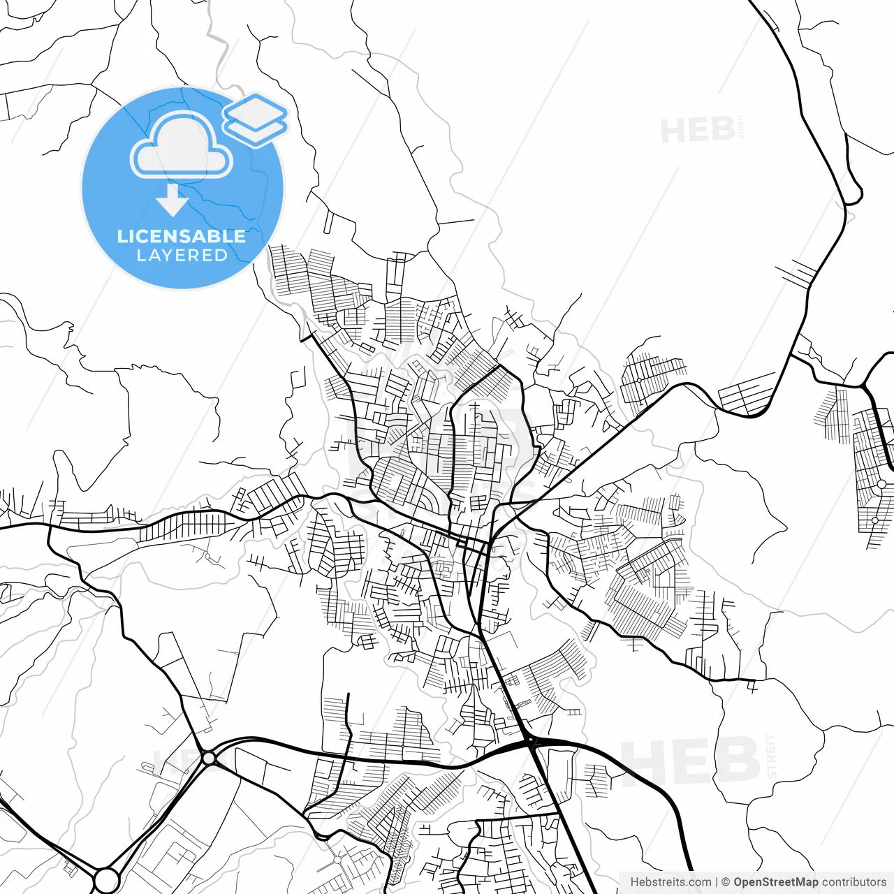 Layered PDF map of Apopa, San Salvador, El Salvador
