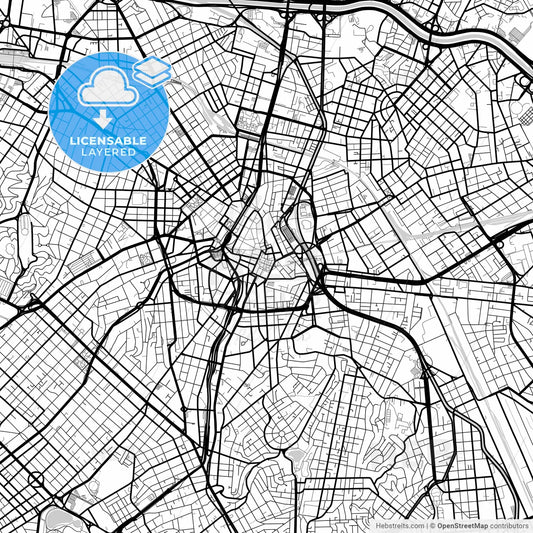 Layered PDF map of Sao Paulo, Brazil