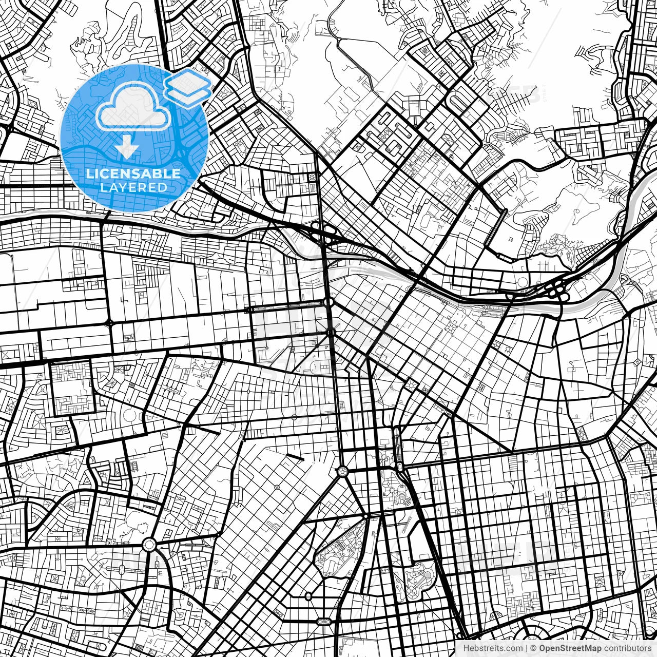 Layered PDF map of Lima, Peru