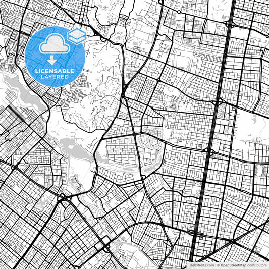Layered PDF map of Bogota, Colombia
