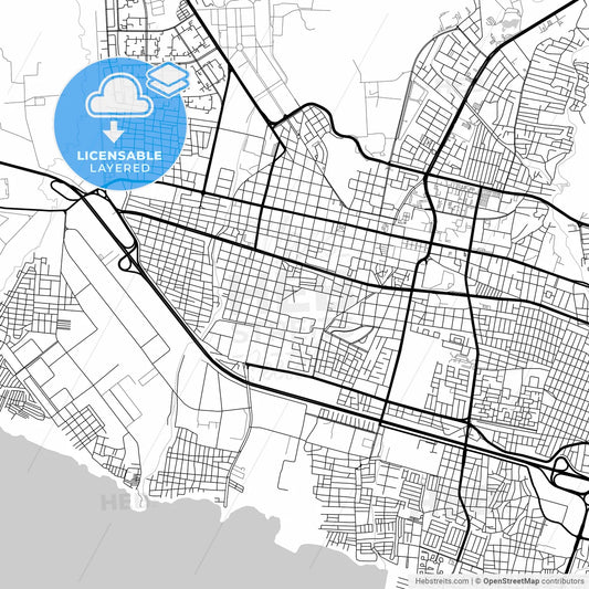 Layered PDF map of Maracay, Venezuela