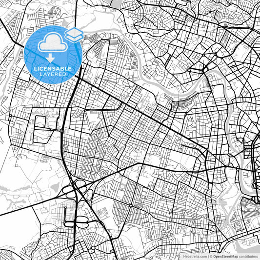 Layered PDF map of Recife, Brazil