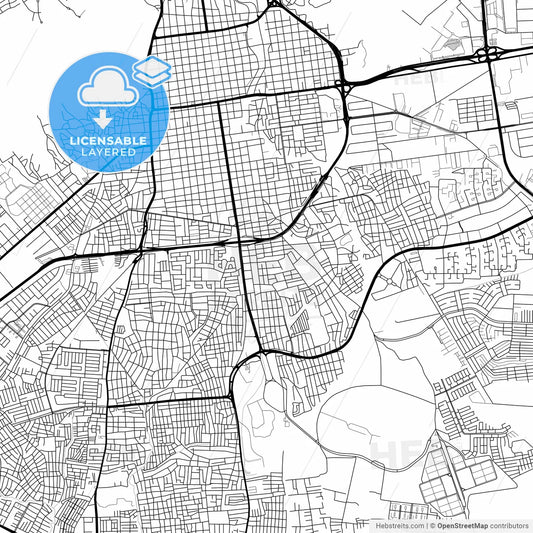 Layered PDF map of Valencia, Venezuela