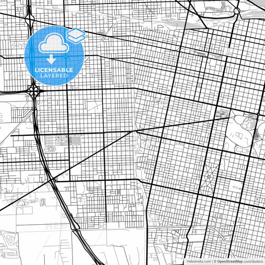 Layered PDF map of Rosario, Argentina