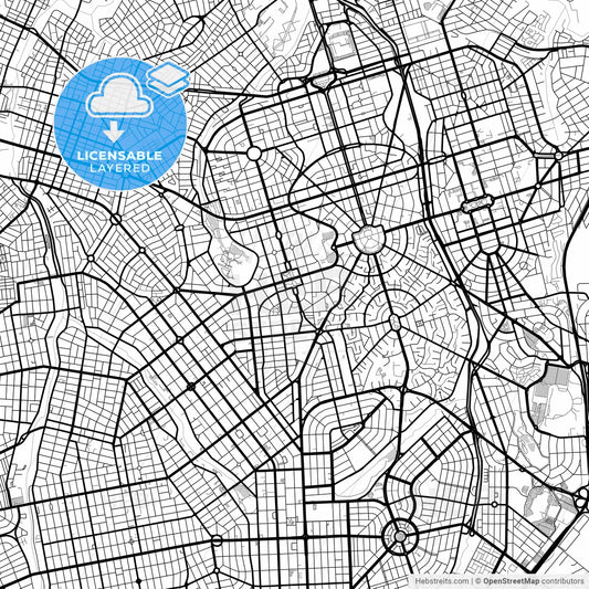 Layered PDF map of Goiania, Brazil