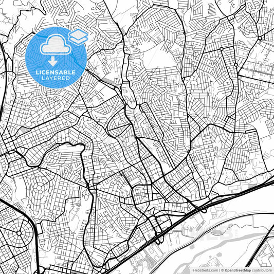 Layered PDF map of Guarulhos, Brazil