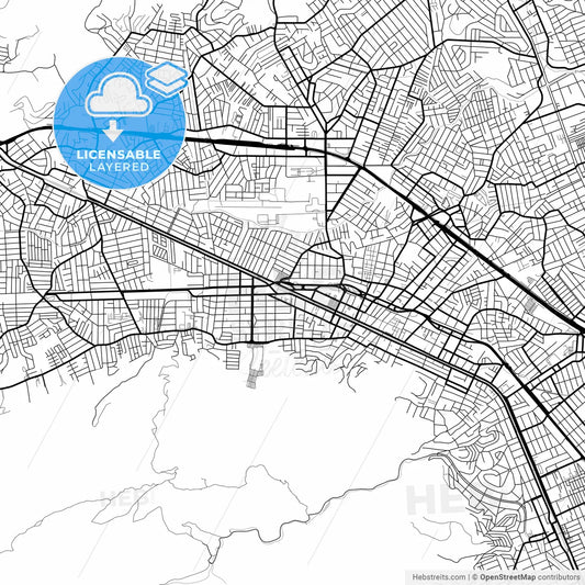 Layered PDF map of Nova Iguacu, Brazil