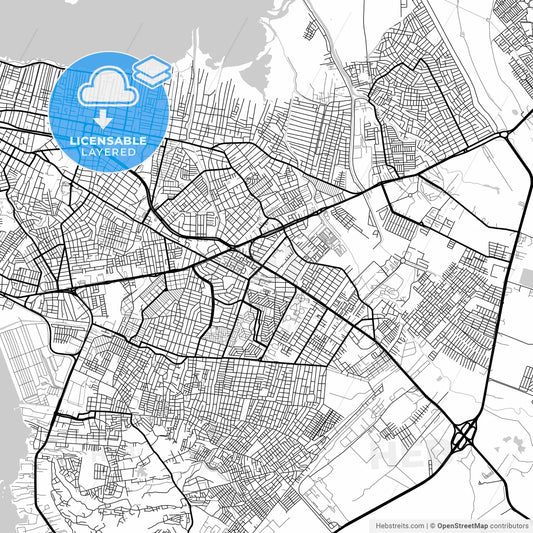 Layered PDF map of Cartagena, Colombia