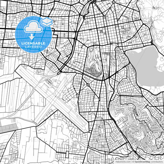 Layered PDF map of Cochabamba, Bolivia