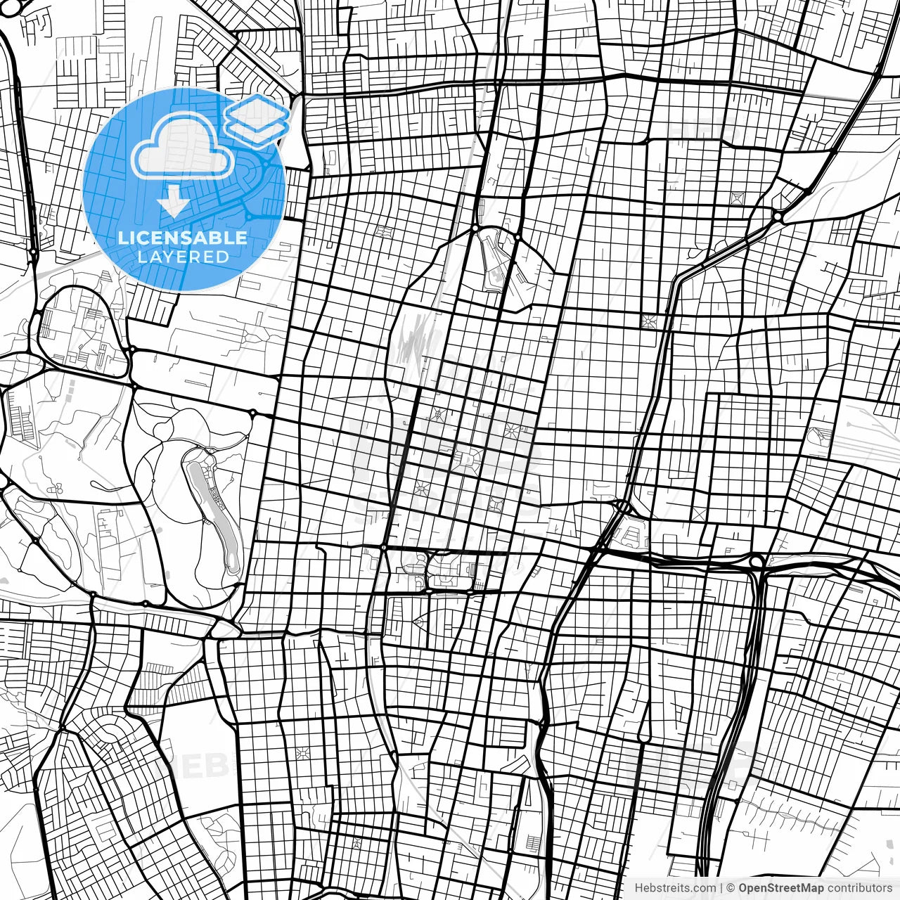 Layered PDF map of Mendoza, Argentina