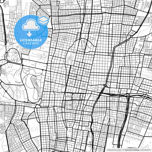 Layered PDF map of Mendoza, Argentina