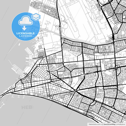 Layered PDF map of Callao, Peru