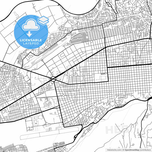 Layered PDF map of Barquisimeto, Venezuela