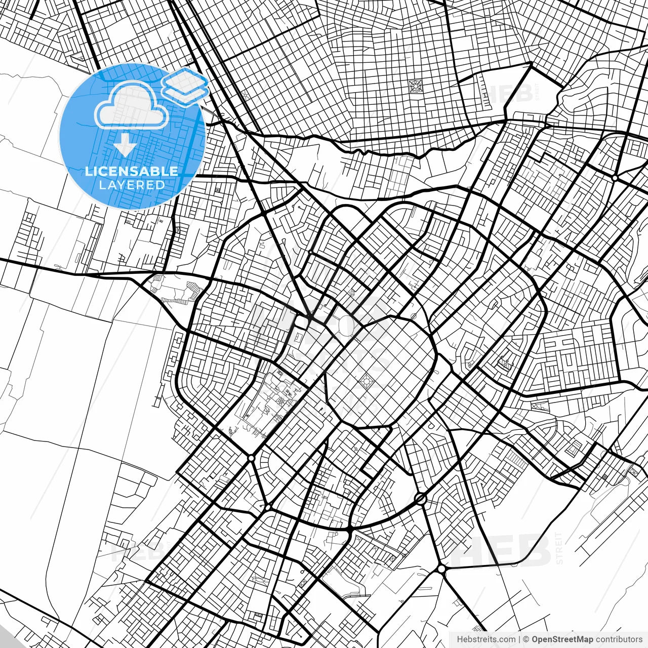 Layered PDF map of Trujillo, Peru