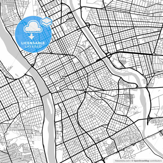 Layered PDF map of Teresina, Brazil