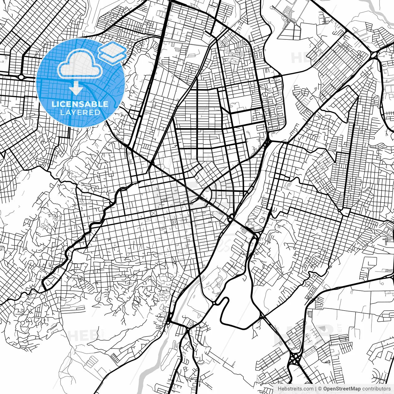 Layered PDF map of Cucuta, Colombia