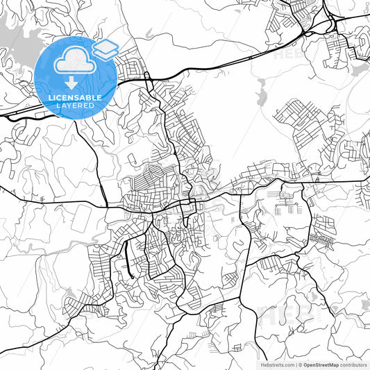 Layered PDF map of Jaboatao, Brazil