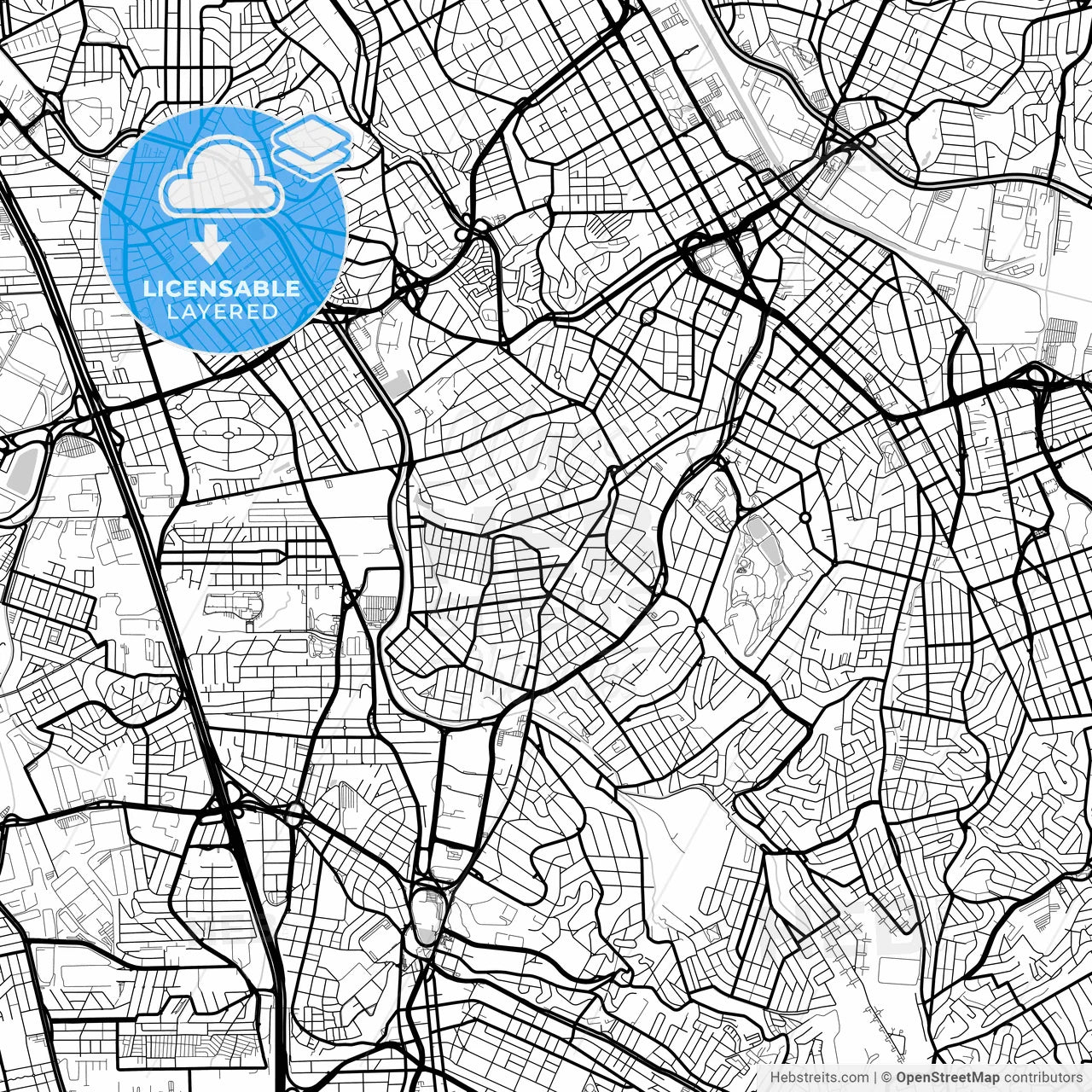 Layered PDF map of Santo Andre, Brazil