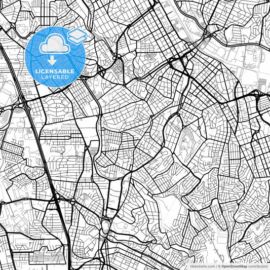 Layered PDF map of Santo Andre, Brazil