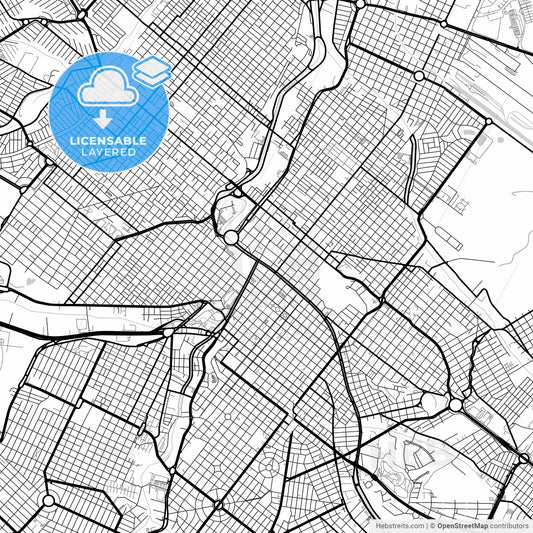 Layered PDF map of Ribeirao Preto, Brazil