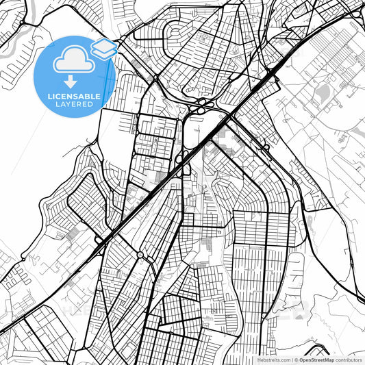 Layered PDF map of Sao Jose dos Campos, Brazil