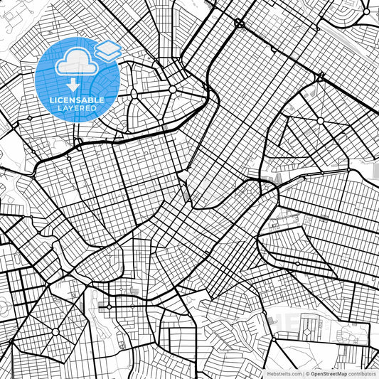 Layered PDF map of Uberlandia, Brazil