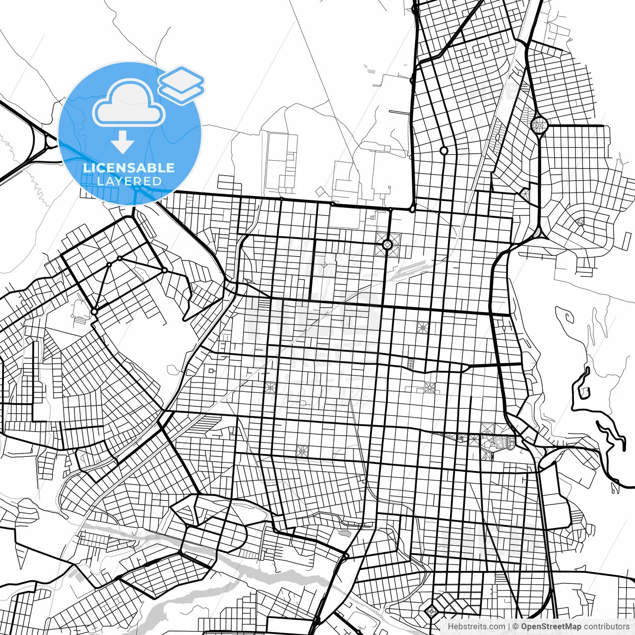 Layered PDF map of Salta, Argentina