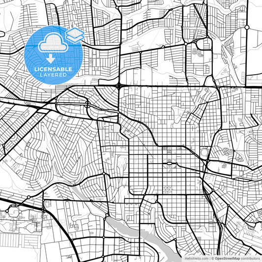 Layered PDF map of Londrina, Brazil