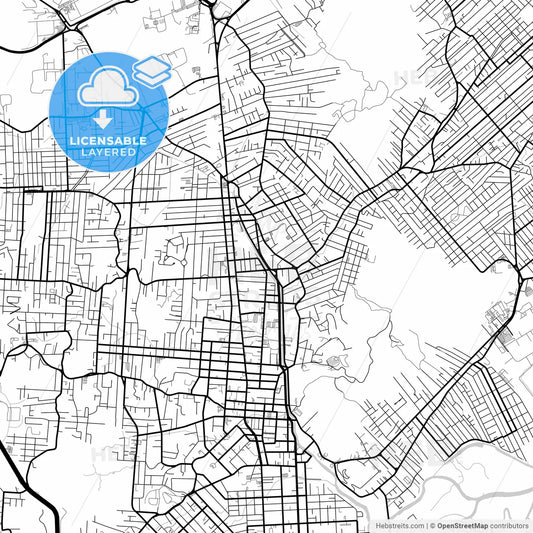 Layered PDF map of Joinville, Brazil