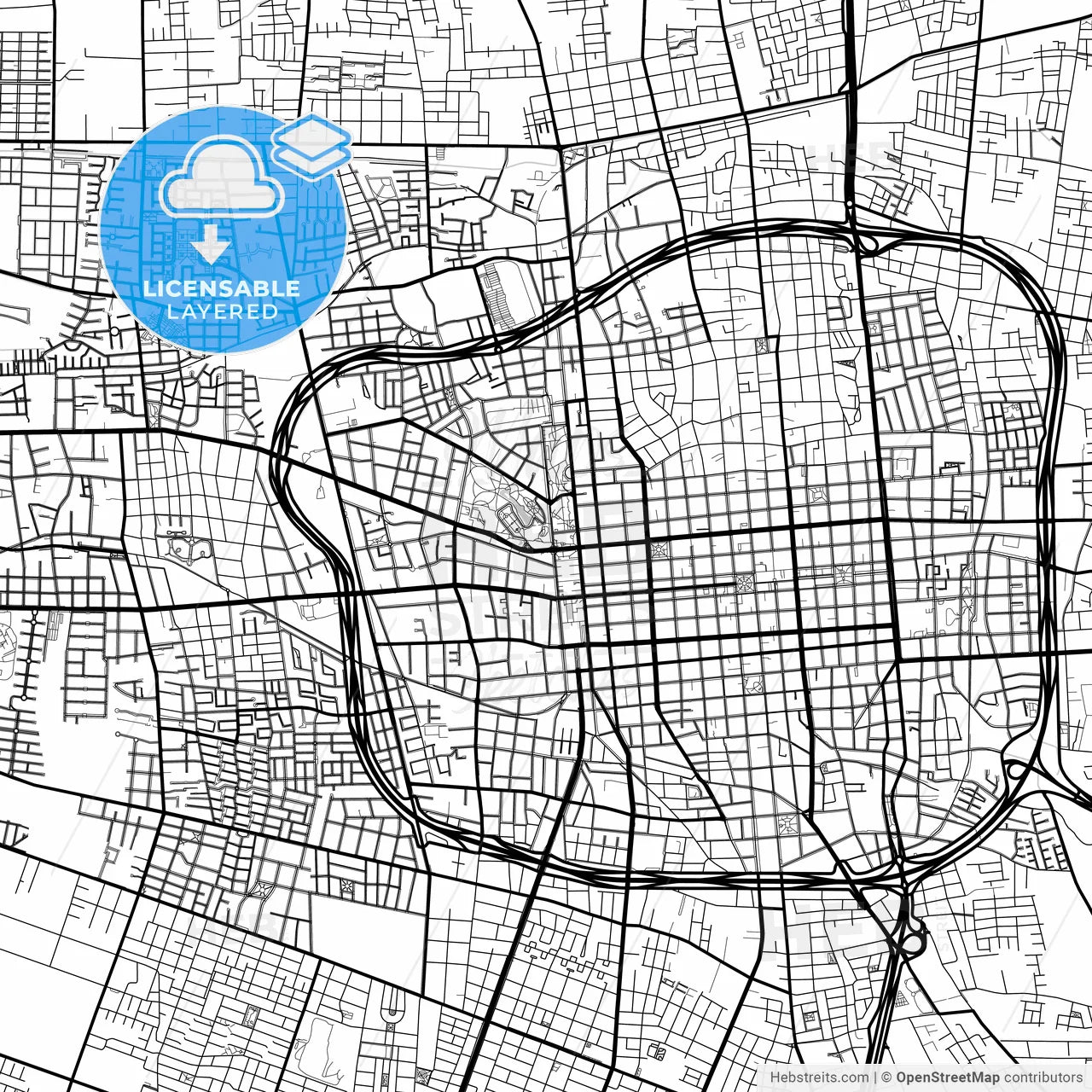 Layered PDF map of San Juan, Argentina