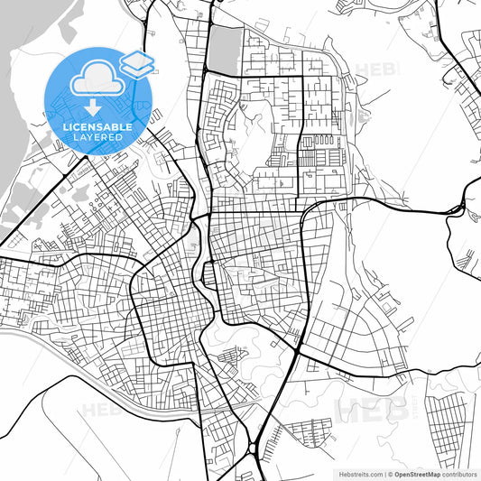 Layered PDF map of Barcelona, Venezuela