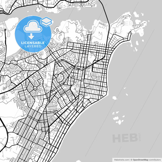 Layered PDF map of Vila Velha, Brazil