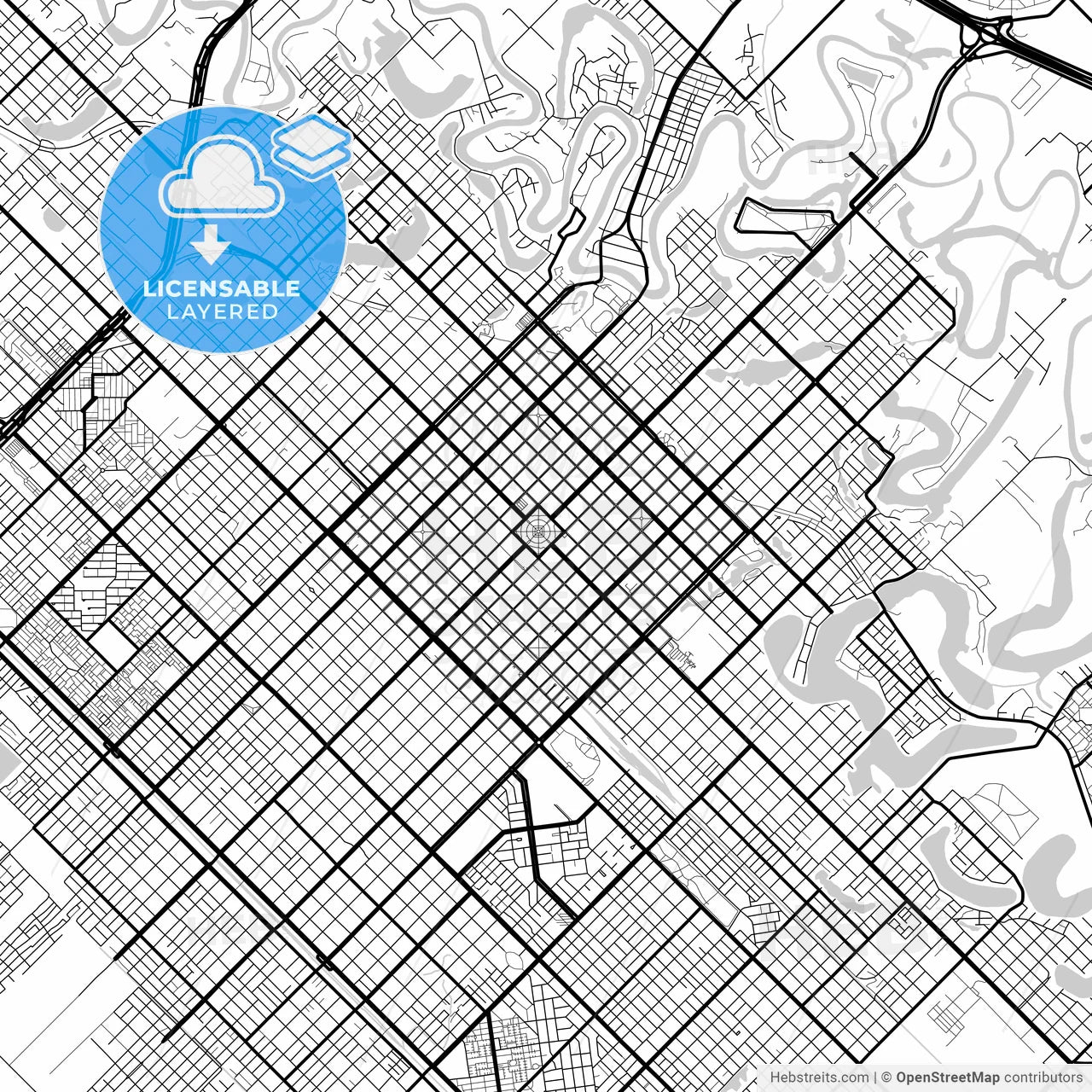 Layered PDF map of Resistencia, Argentina