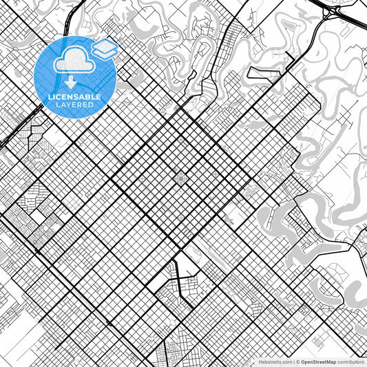 Layered PDF map of Resistencia, Argentina