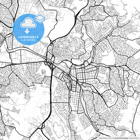 Layered PDF map of Maua, Brazil