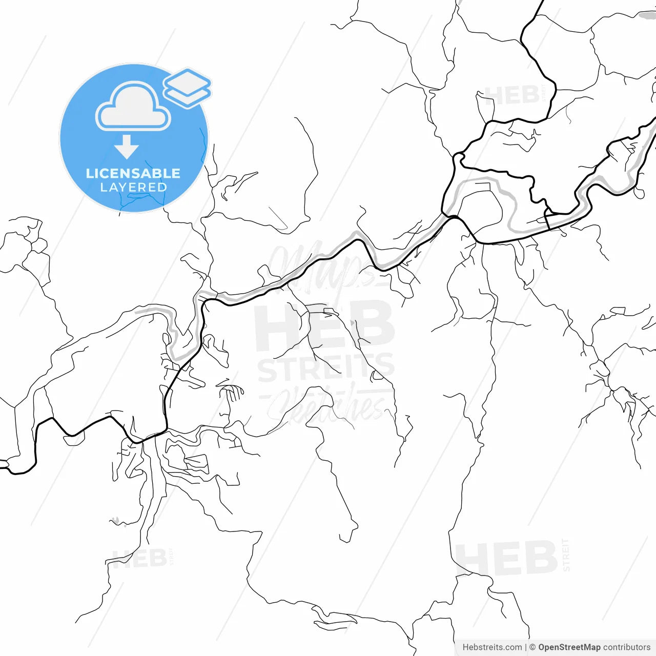Layered PDF map of Sao Jose do Rio Preto, Brazil