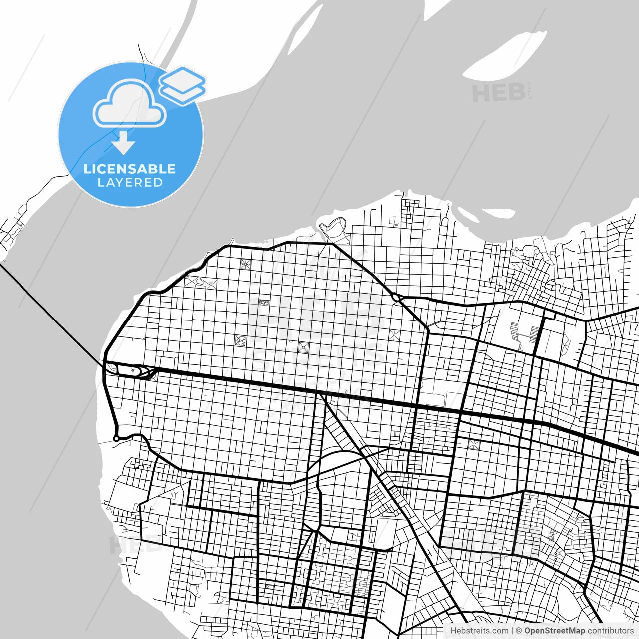Layered PDF map of Corrientes, Argentina