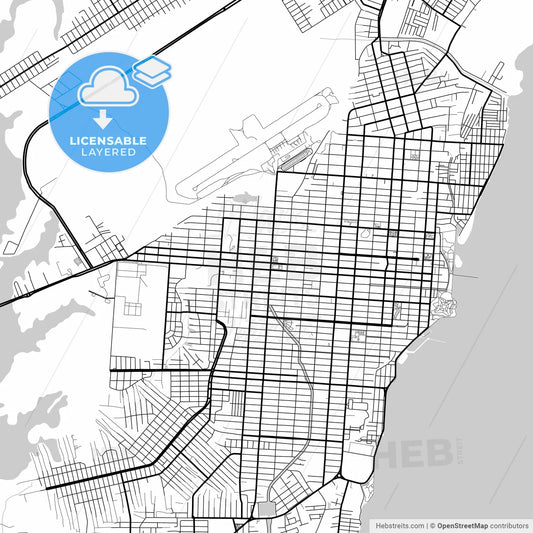 Layered PDF map of Macapa, Brazil
