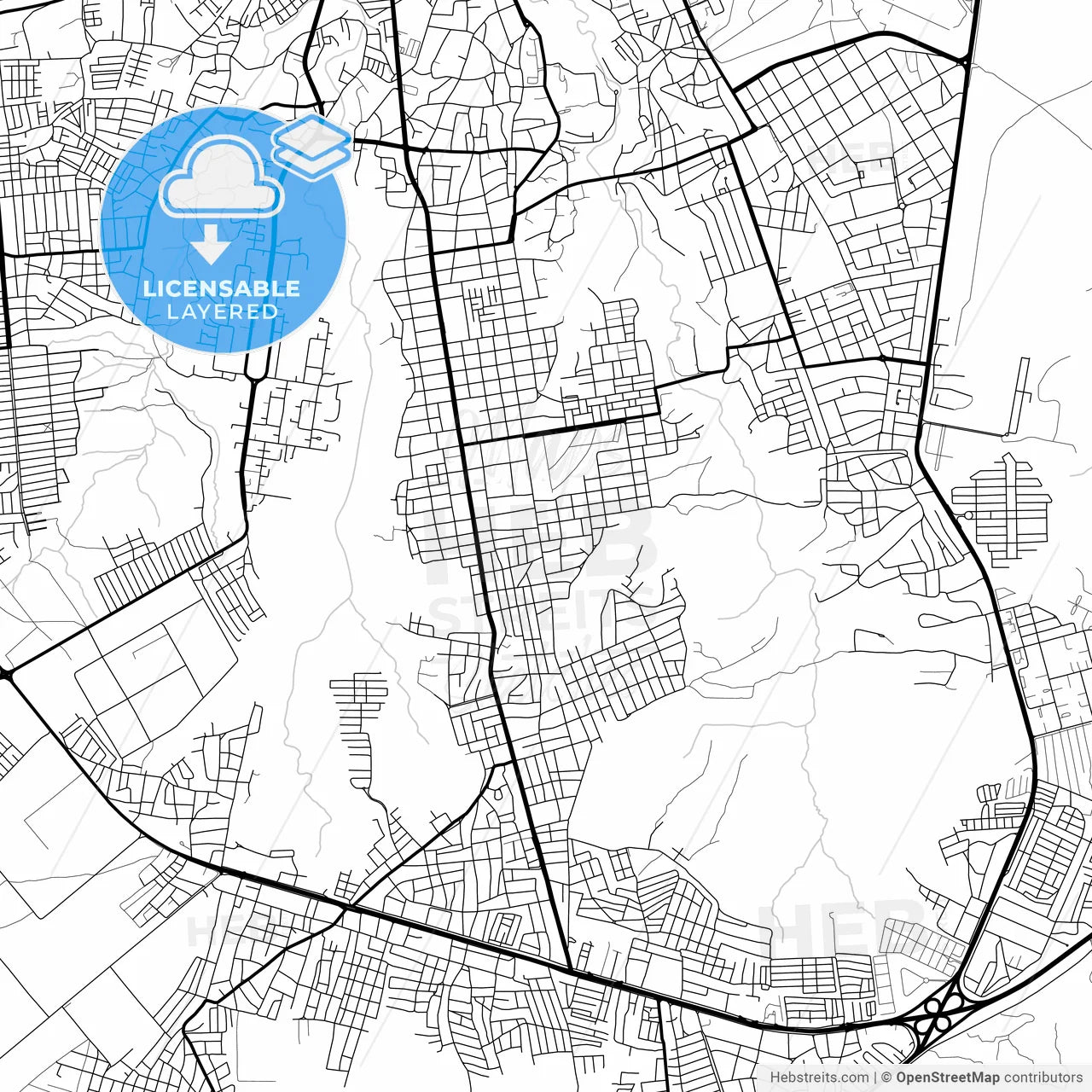 Layered PDF map of Ciudad Bolivar, Venezuela