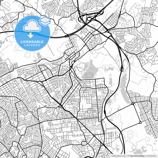 Layered PDF map of Itaquaquecetuba, Brazil