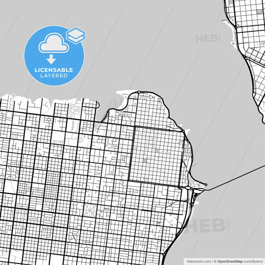 Layered PDF map of Posadas, Argentina