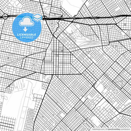 Layered PDF map of Moron, Argentina